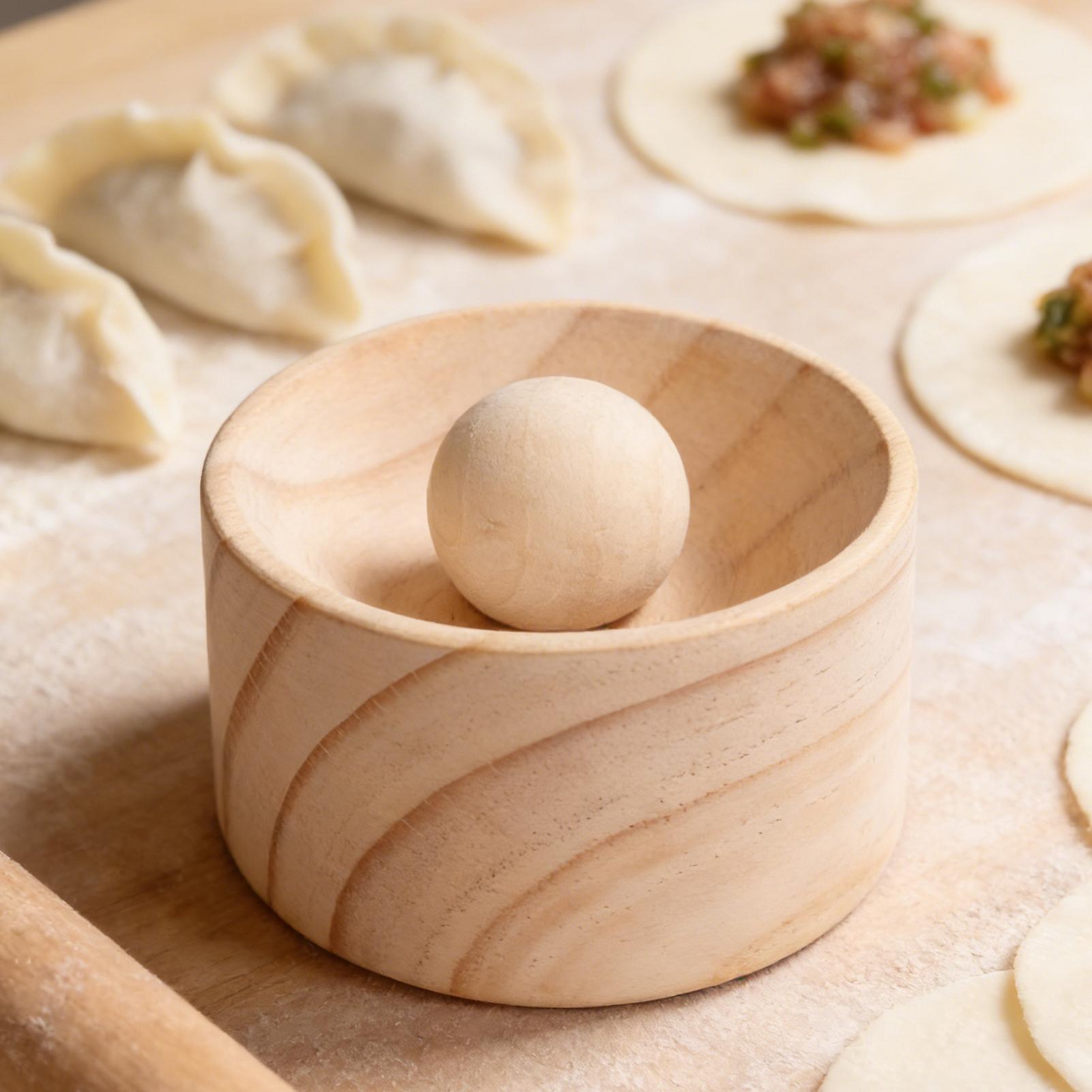 Kitchen Gadgets Dumpling Maker - Antihaft-Dumpling-Maker aus Holz, manuelles Küchenwerkzeug, Teigtaschenform,