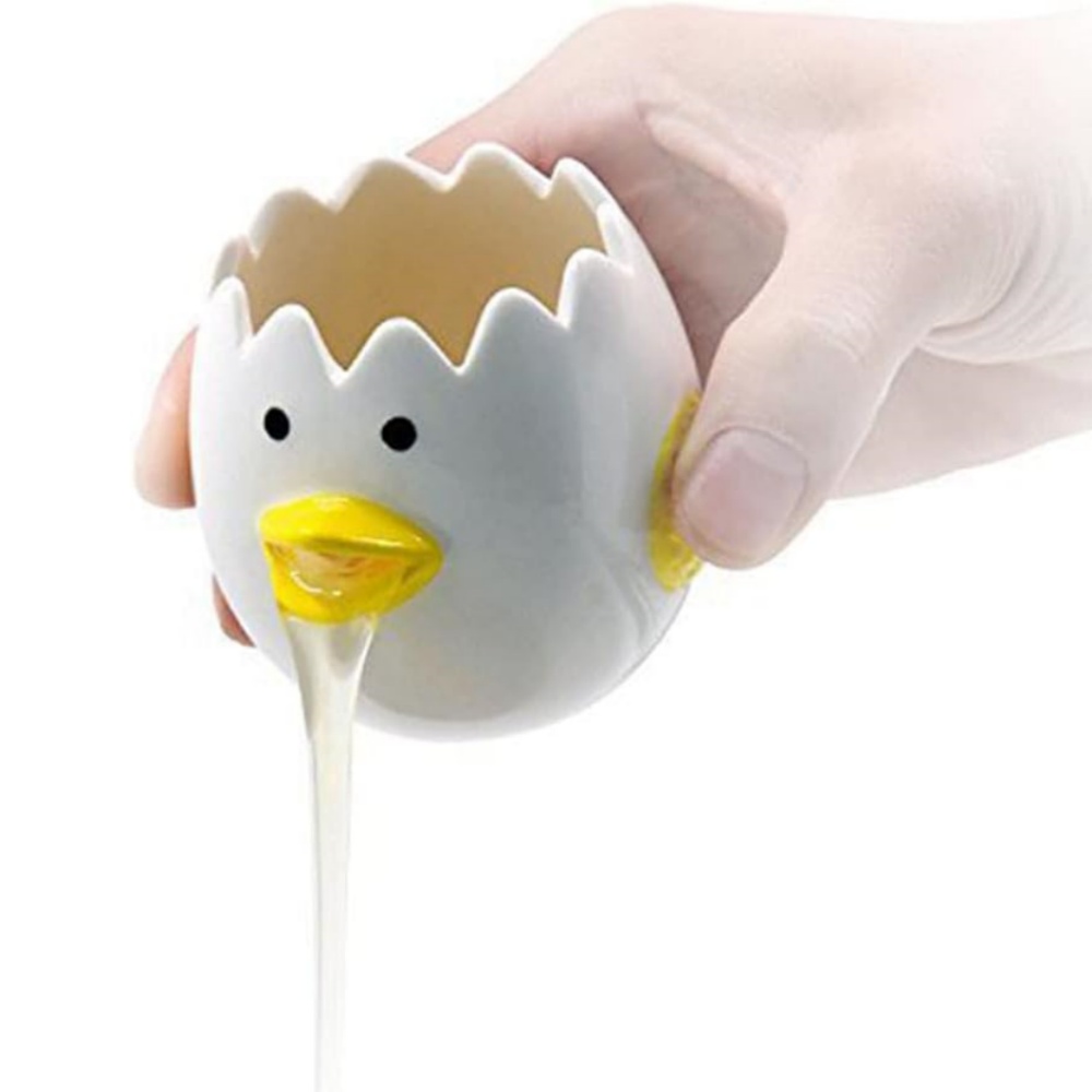 Egg Separator Tool - Niedlicher Eiertrenner, Keramik-Eiweiß-Eigelb-Separator in Hühnerform, Praktischer