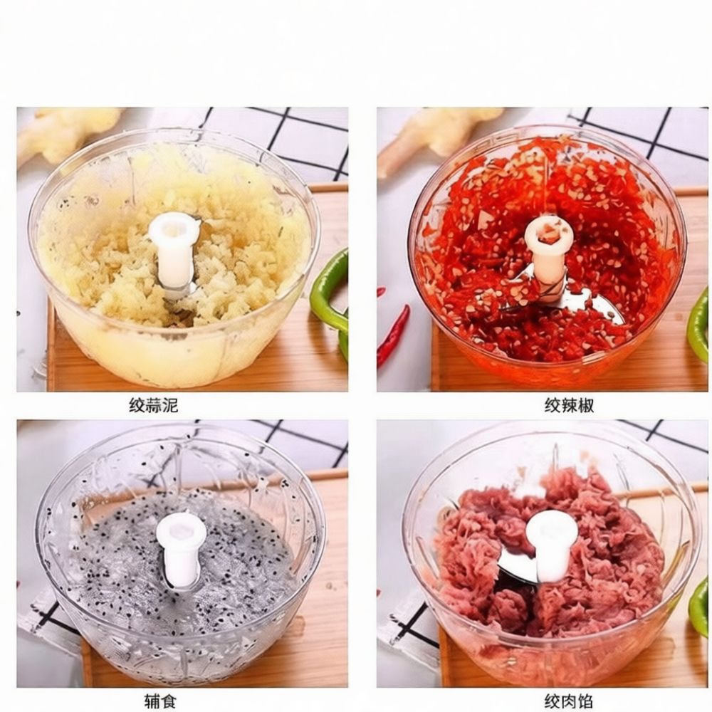 Kitchen Helper Gadgets - Manueller Knoblauchzerkleinerer, Multifunktions-Küchenhelfer, Gemüsehacker, Handbetriebenes Küchenwerkzeug,